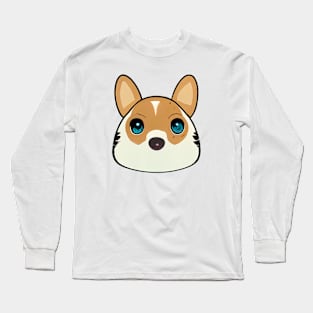 A cute corgi's face Long Sleeve T-Shirt